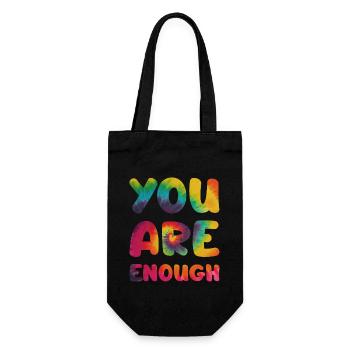 You are enough - Geschenkbeutel für Flaschen - Schwarz - Vorne