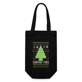 Oh Chemis-Tree Funny Chemistry Christmas - Gift Bag for Bottles - black - Front