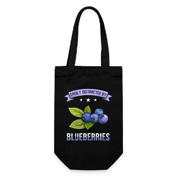 Blaubeeren Spruch - Geschenkbeutel für Flaschen - Schwarz - Vorne