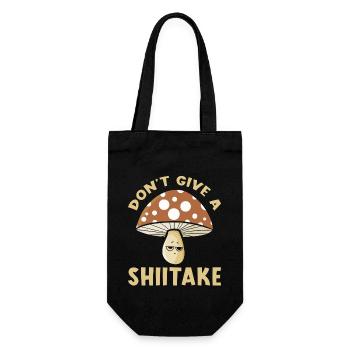 Shiitake Mushrooms Pun - Gift Bag for Bottles - black - Front