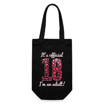 18 ans anniversaire fille 18ème anniversaire - Sac à bouteille - noir - Devant