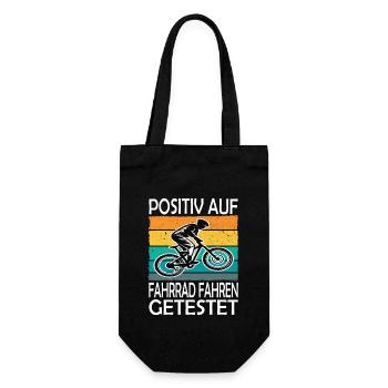Mit dem Fahrrad fahren - Geschenkbeutel für Flaschen - Schwarz - Vorne