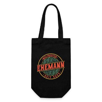 Bester Ehemann seit 2022 1. Hochzeitstag - Geschenkbeutel für Flaschen - Schwarz - Vorne