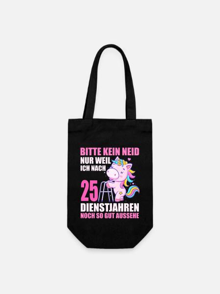 25 Jahre im Dienst 25 Jähriges Dienstjubiläum - Geschenkbeutel für Flaschen - Schwarz