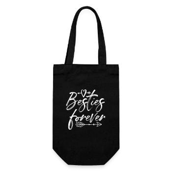Besties forever - Gift Bag for Bottles - black - Front