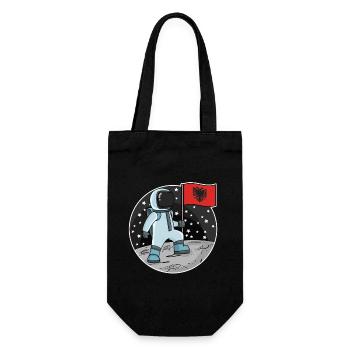 Astronaute avec drapeau Albanie - Sac à bouteille - noir - Devant