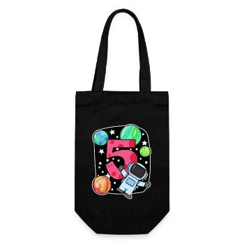 5 birthday boy - 5 years old - I am 5 - Gift Bag for Bottles - black - Front