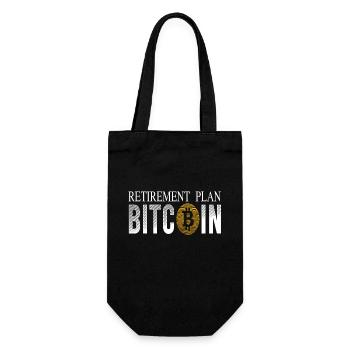 Retirement Plan Bitcoin - Gift Bag for Bottles - black - Front