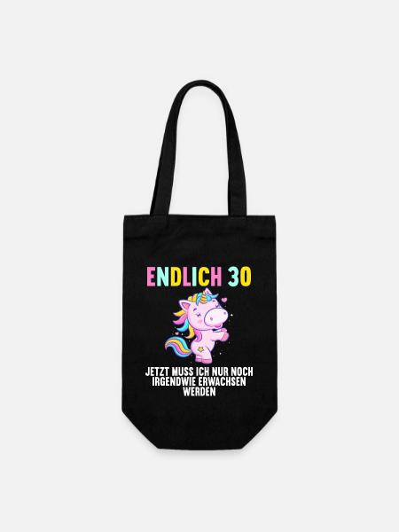 30 Jahre Nur noch erwachsen werden 30. Geburtstag - Geschenkbeutel für Flaschen - Schwarz