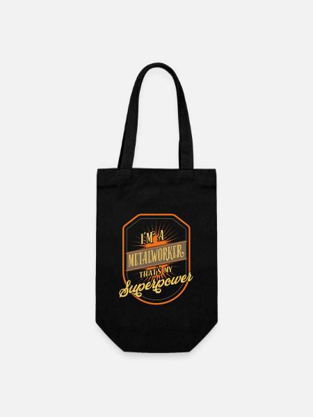 Metalworker Metalworking - Gift Bag for Bottles - black