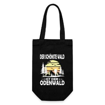 Der schönste wald ist der Odenwald - Geschenkbeutel für Flaschen - Schwarz - Vorne