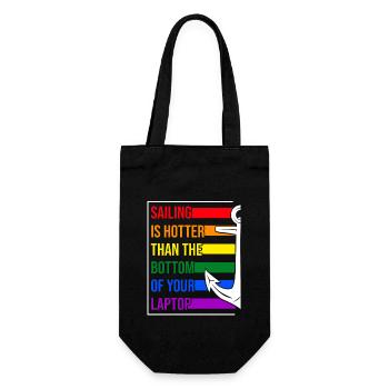 Ancre de voile LGBT - Sac à bouteille - noir - Devant