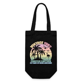 Millésime 1982 - 40 ans, cadeau de 40e anniversaire - Sac à bouteille - noir - Devant