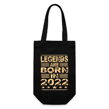 Legenden werden 2022 geboren - Geschenkbeutel für Flaschen - Schwarz - Vorne