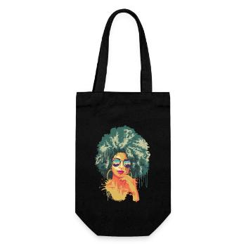 Vintage Retro Art 70's Afro Noir Africain - Sac à bouteille - noir - Devant