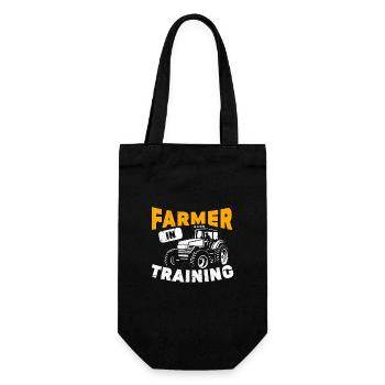 Funny Farm Tractor Farming Farmer In Training - Gift Bag for Bottles - black - Front
