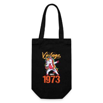 Anniversaire 1973 73 Licorne Dab Vintage Cadeau - Sac à bouteille - noir - Devant