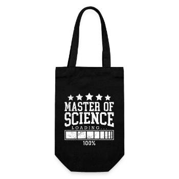 Masrter of Science loading complete - Geschenkbeutel für Flaschen - Schwarz - Vorne