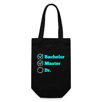 Master Checkliste Master Abschluss 2022 - Geschenkbeutel für Flaschen - Schwarz - Vorne