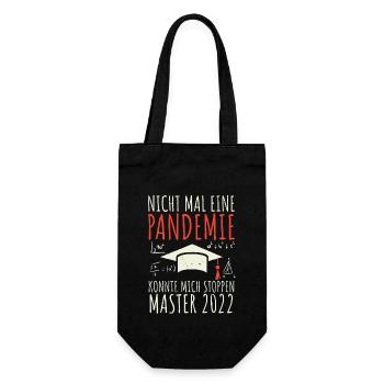Master Abschluss Master 2022 - Geschenkbeutel für Flaschen - Schwarz - Vorne