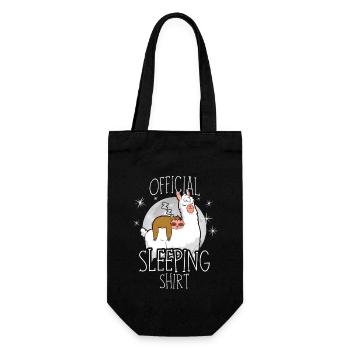 Official Sleeping Shirt Nightgown Lama Sloth - Gift Bag for Bottles - black - Front