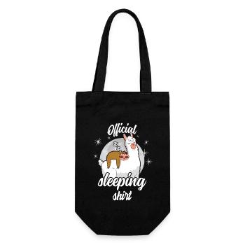 Official Sleeping Shirt Nightgown Lama Sloth - Gift Bag for Bottles - black - Front