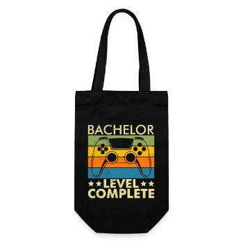 Bachelor Abschluss Complete Bachelor 2022 - Geschenkbeutel für Flaschen - Schwarz - Vorne