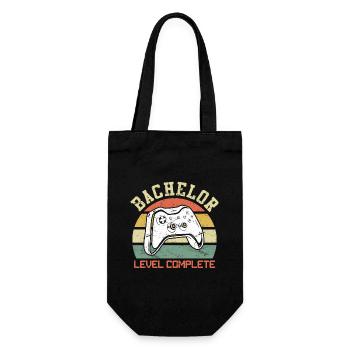 Bachelor Level Complete Bachelor - Geschenkbeutel für Flaschen - Schwarz - Vorne