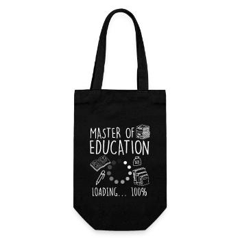 Master of Education Master Abschluss - Geschenkbeutel für Flaschen - Schwarz - Vorne