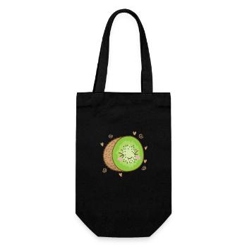 Kiwi sliced fruit fruit animal - Gift Bag for Bottles - black - Front