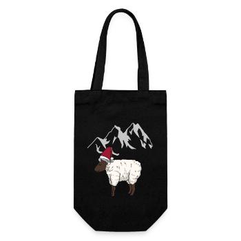 Austria, Alps, Mountains, Mountains, Mutton, Sheep, Alm - Gift Bag for Bottles - black - Front