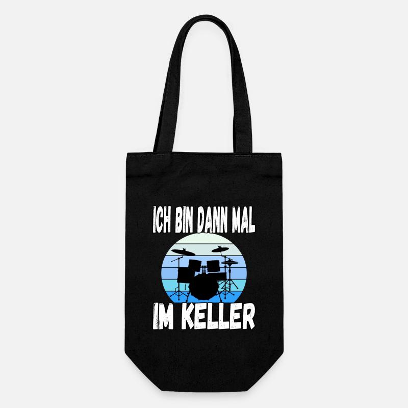 Ich bin dann mal im Keller - Geschenkbeutel für Flaschen - Schwarz