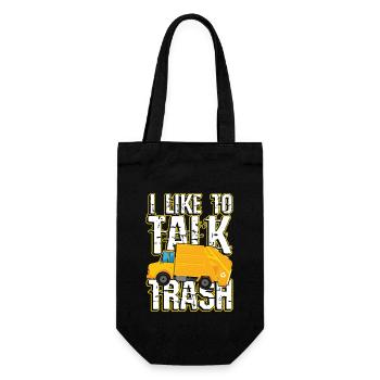 I like to talk trash for a man - Gift Bag for Bottles - black - Front