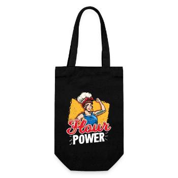 Bäcker Backen Bäckerei Sprüche Hobbybäcker - Geschenkbeutel für Flaschen - Schwarz - Vorne