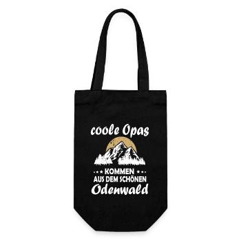 Coole Opas kommen aus dem Odenwald - Geschenkbeutel für Flaschen - Schwarz - Vorne