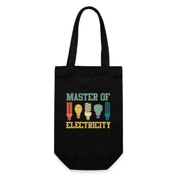 Master craftsman passed master electrician master - Gift Bag for Bottles - black - Front