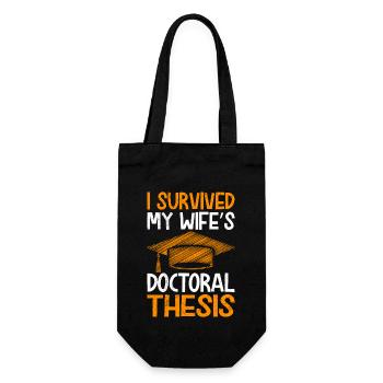 La thèse de doctorat de ma femme survit à son partenaire - Sac à bouteille - noir - Devant