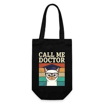 Call me Doktor Dissertation Promotion bestanden - Geschenkbeutel für Flaschen - Schwarz - Vorne