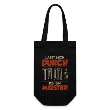 Meister Meisterprüfung Meisterbrief Meistertitel - Geschenkbeutel für Flaschen - Schwarz - Vorne
