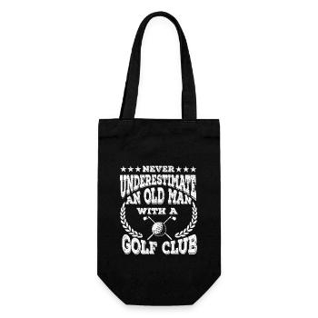 Golf Golfer Golf Club Golf Ball Golf Course - Gift Bag for Bottles - black - Front