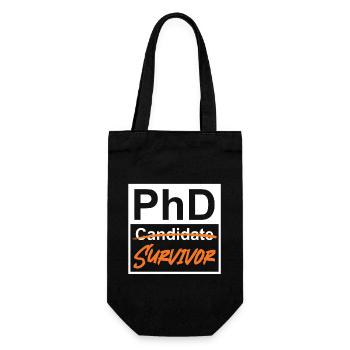 Phd Survivor Doktor 2022 Promotion - Geschenkbeutel für Flaschen - Schwarz - Vorne
