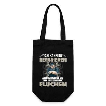Reparatur für einen Mechaniker - Geschenkbeutel für Flaschen - Schwarz - Vorne
