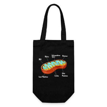 Mitochondria Cell Biology Biologist Science - Gift Bag for Bottles - black - Front
