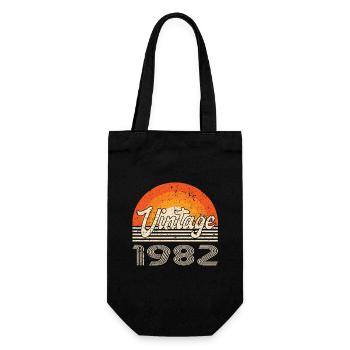 Vintage 1982 Anniversaire Rétro - Sac à bouteille - noir - Devant