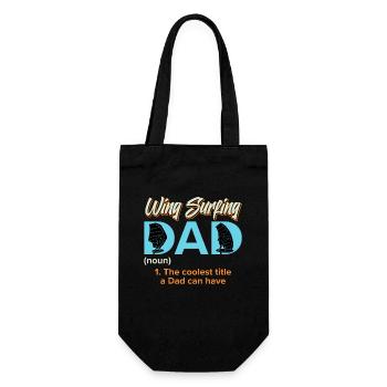 Wing Foiling Dad Wing Surf Wing Foil - Geschenkbeutel für Flaschen - Schwarz - Vorne