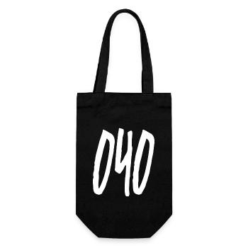 040 Hamburg area code - Gift Bag for Bottles - black - Front