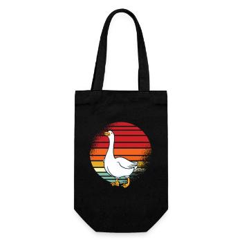 Gans Retro - Geschenkbeutel für Flaschen - Schwarz - Vorne
