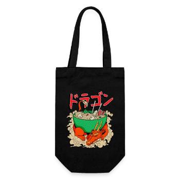 Japanese Dragon with Ramen Anime Japan - Gift Bag for Bottles - black - Front