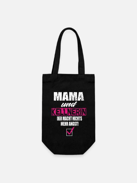 Mama und Kellnerin Mir Macht Nichts Mehr Angst - Geschenkbeutel für Flaschen - Schwarz