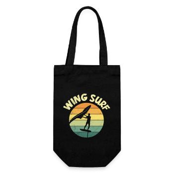 Wing Surf Retro Wing Foil - Gift Bag for Bottles - black - Front